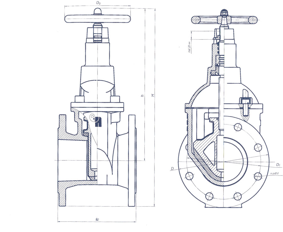 Чертеж задвижки. Задвижка dn100 PN1.6. Задвижка 6